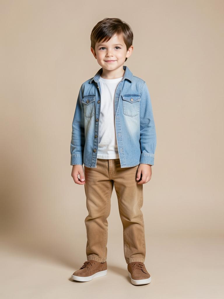 Camisetas e bermudas infantis masculinas em arara